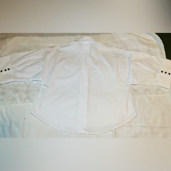 Zara Wide Sleeve Linen Shirt Small - Picture 3 of 9